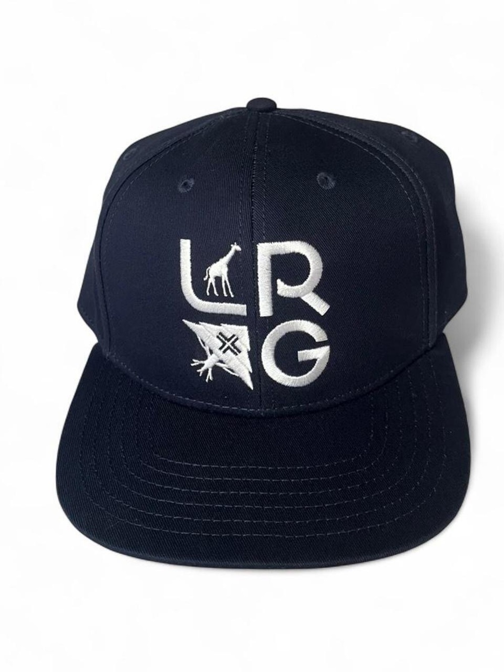 LRG Navy Snapback Hat with White Embroidery